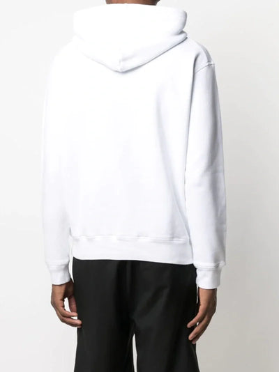Dsquared2 – Weißer Kapuzenpullover mit Big Icon-Logo-Aufdruck