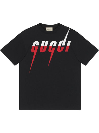 Gucci T-Shirt mit Blade-Print Schwarz