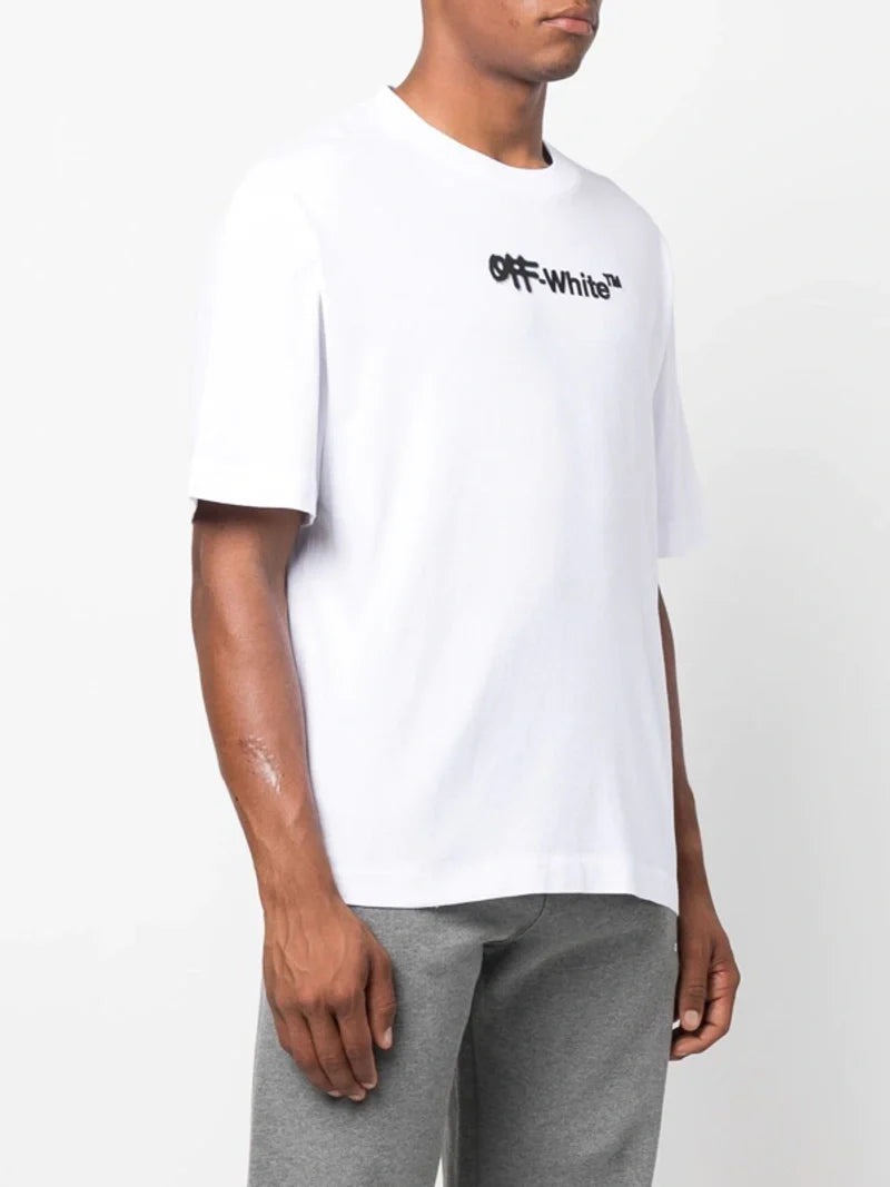 Off-White – Helvetica – Oversize-T-Shirt in Weiß