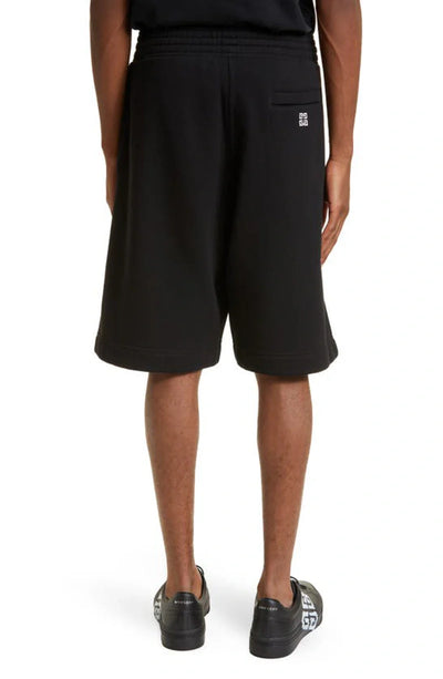 Givenchy – Schwarze Baumwollshorts mit College-Logo-Stickerei