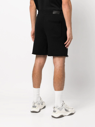 Amiri – Lime MA – Schwarze Shorts mit Logo-Print