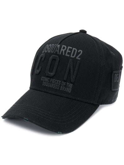 Dsquared2 Iconic Baseballkappe mit Stickerei Schwarz