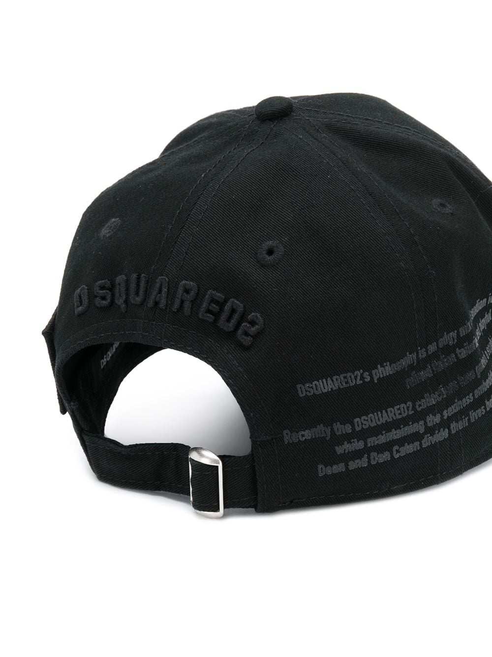 Dsquared2 Iconic Baseballkappe mit Stickerei Schwarz