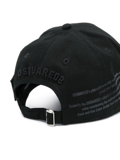 Dsquared2 Iconic Baseballkappe mit Stickerei Schwarz