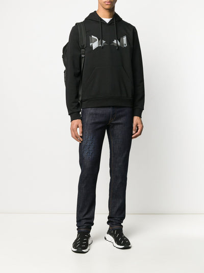 Fendi Bag Bugs Eye Hoodie Schwarz
