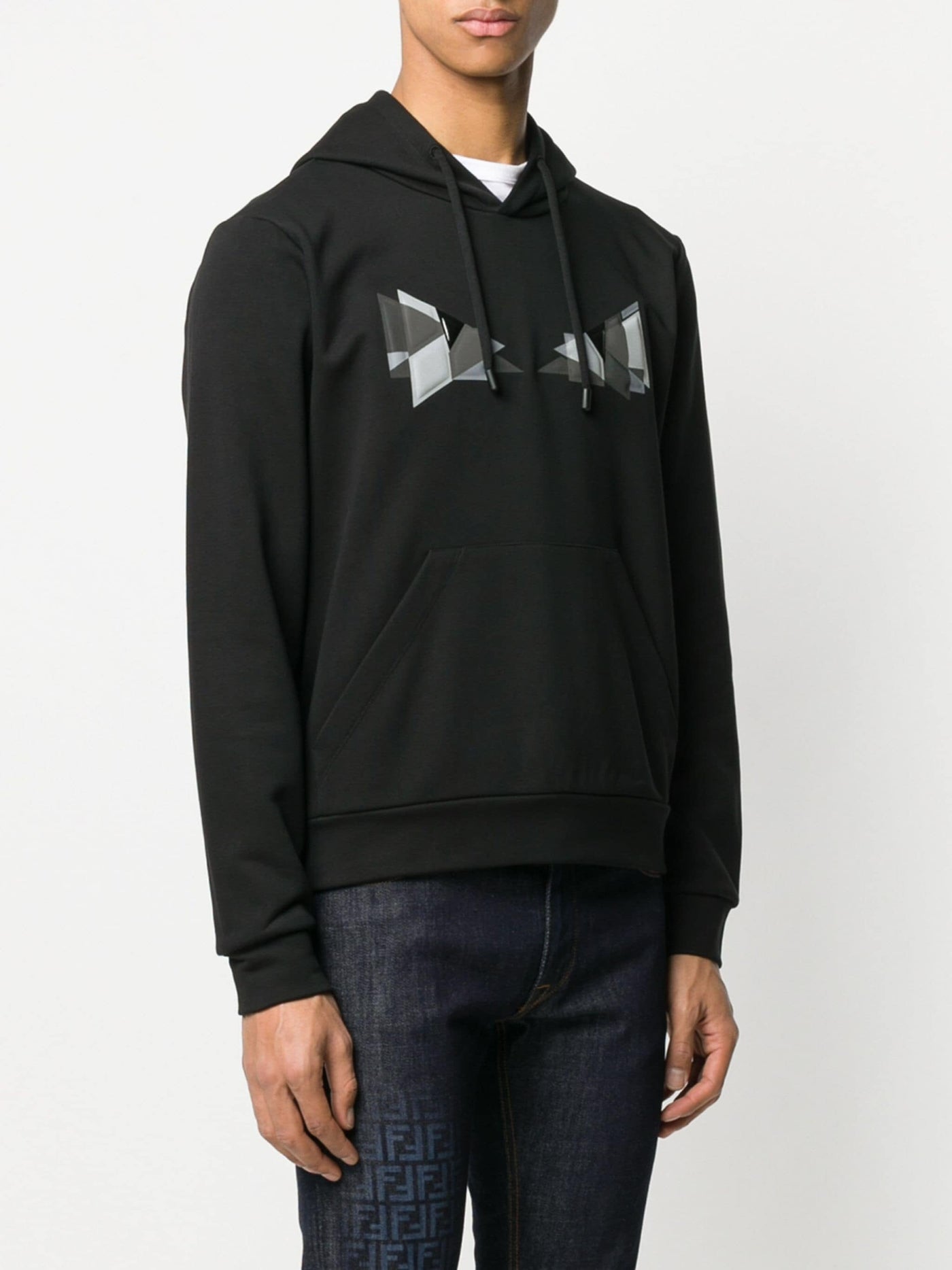 Fendi Bag Bugs Eye Hoodie Schwarz