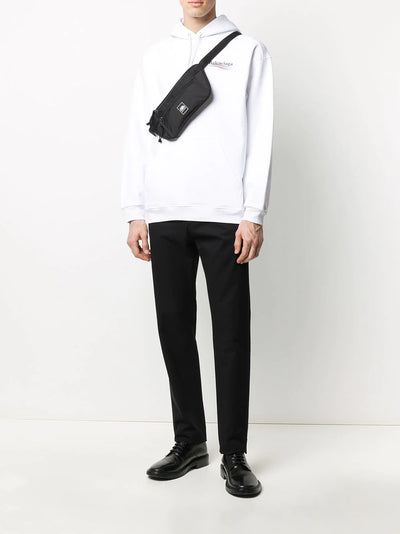 Balenciaga – Kapuzenpullover mit politischem Kampagnenlogo in Weiß