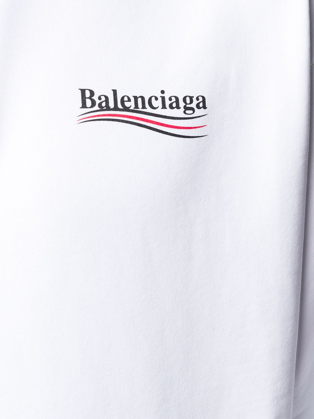 Balenciaga – Kapuzenpullover mit politischem Kampagnenlogo in Weiß