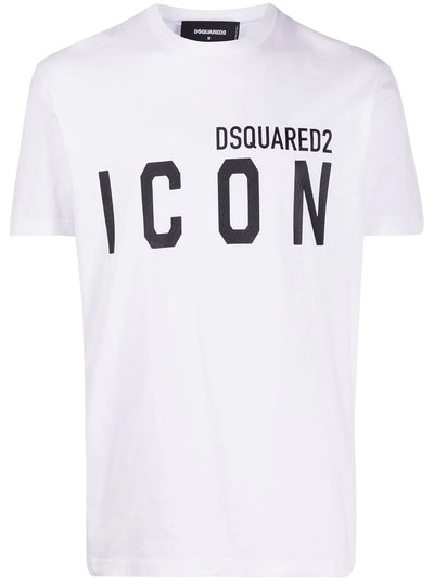 Dsquared2 Icon Bedrucktes T-Shirt Weiß 