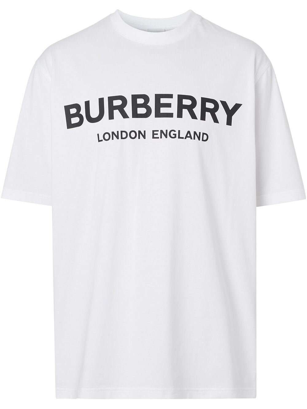 Burberry London – T-Shirt „Letchford“ mit Logo-Print in Weiß 