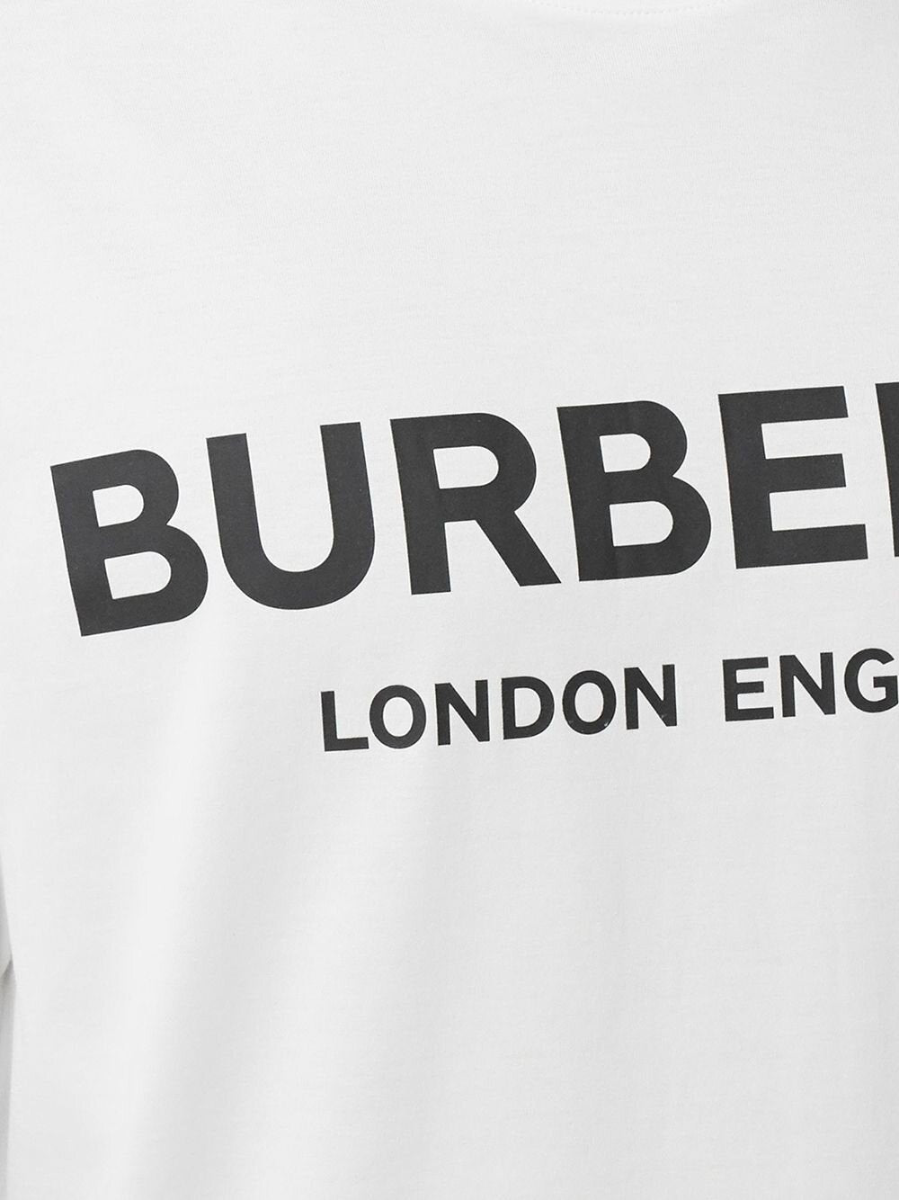 Burberry London – T-Shirt „Letchford“ mit Logo-Print in Weiß 