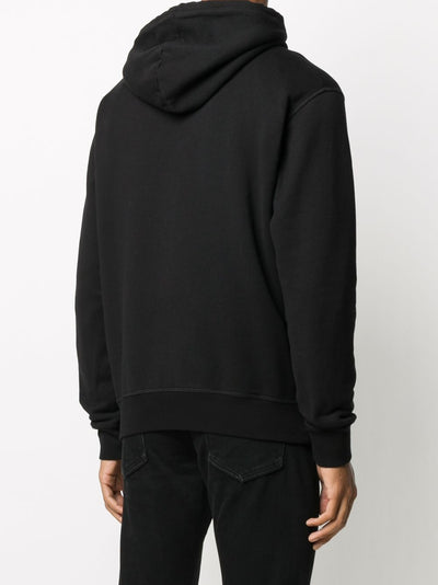 Dsquared2 – Schwarzer Kapuzenpullover mit kleinem Icon-Print 