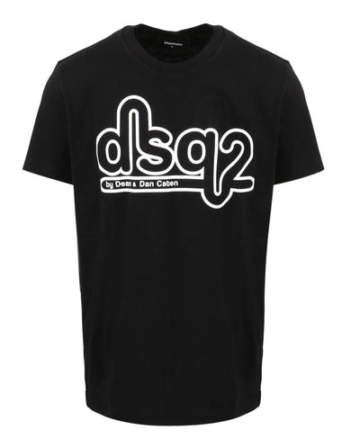 Dsquared2 – Schwarzes T-Shirt mit DSQ2-Logo