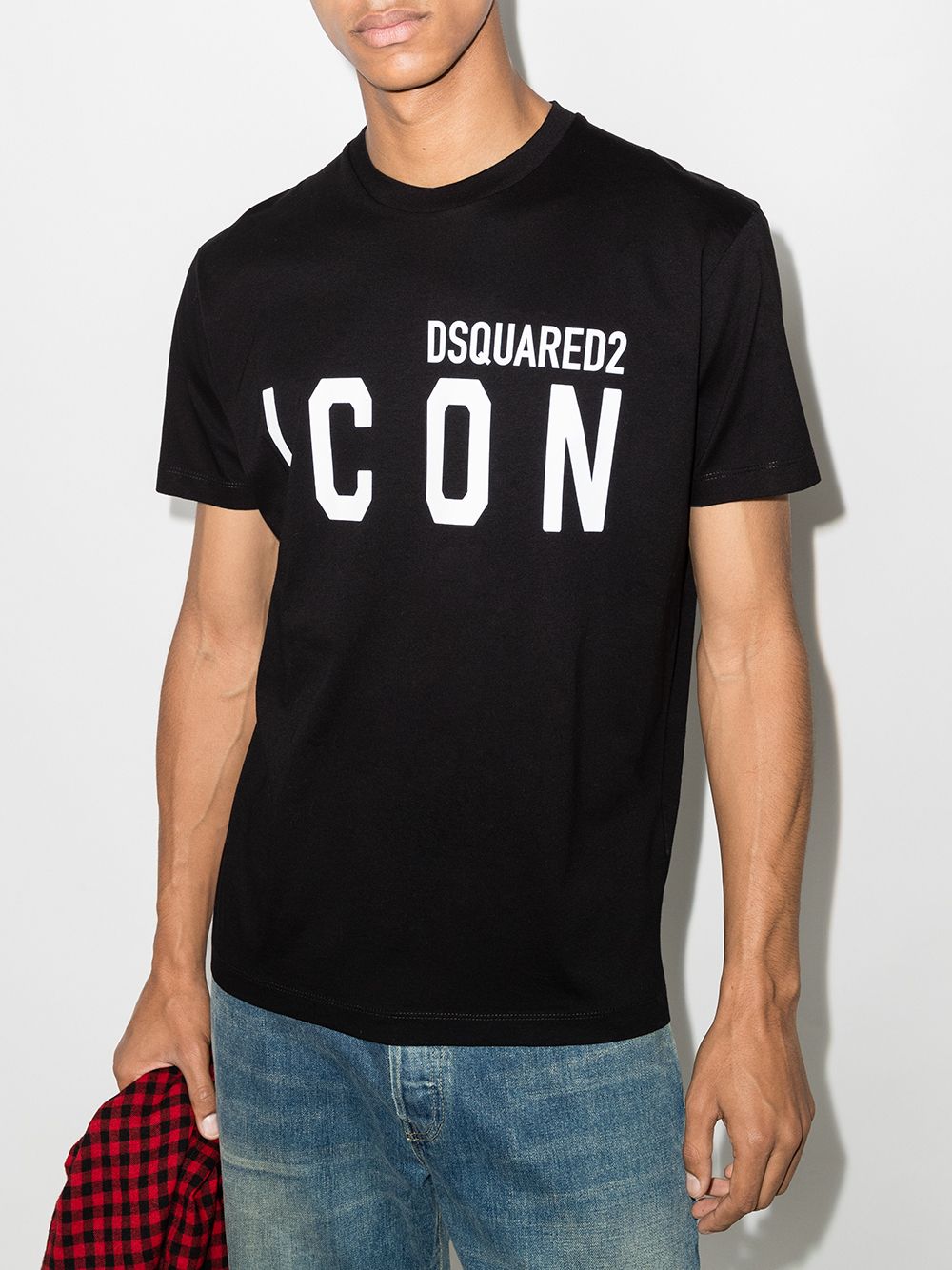 Dsquared2 – T-Shirt mit Icon-Print in Schwarz
