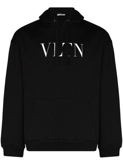 Valentino Garavani – Schwarzer Kapuzenpullover mit VLTN-Logoprint 