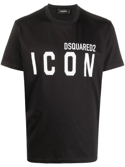 Dsquared2 – T-Shirt mit Icon-Print in Schwarz