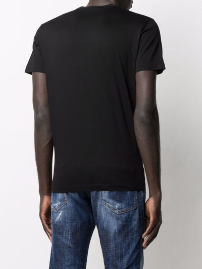 Dsquared2 – T-Shirt mit fluoreszierendem Spray in Schwarz