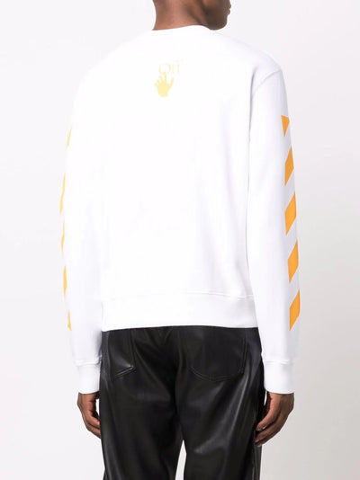 Off-White – Weißes Sweatshirt mit Caravaggio-Gemälde