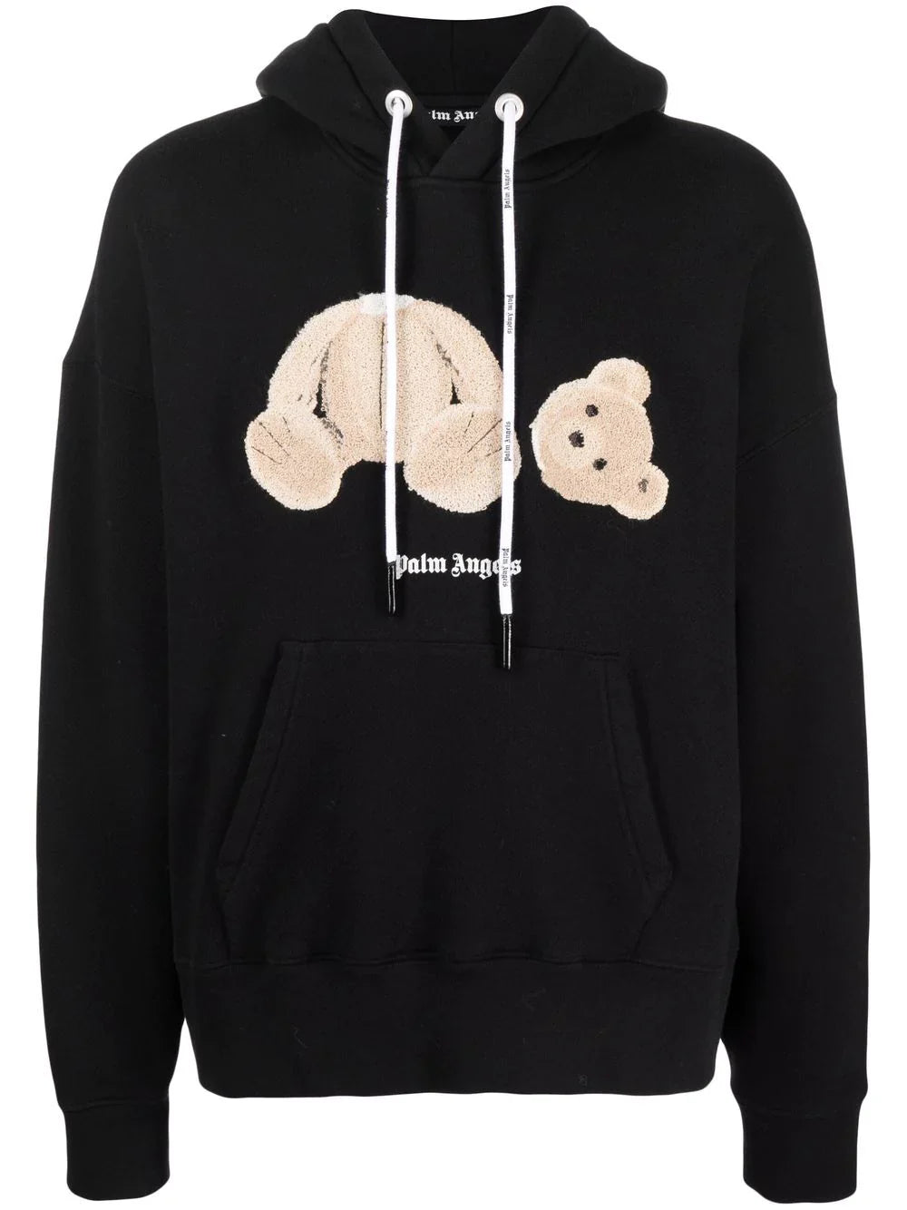 Palm Angels Hoodie mit Bärenmotiv Schwarz