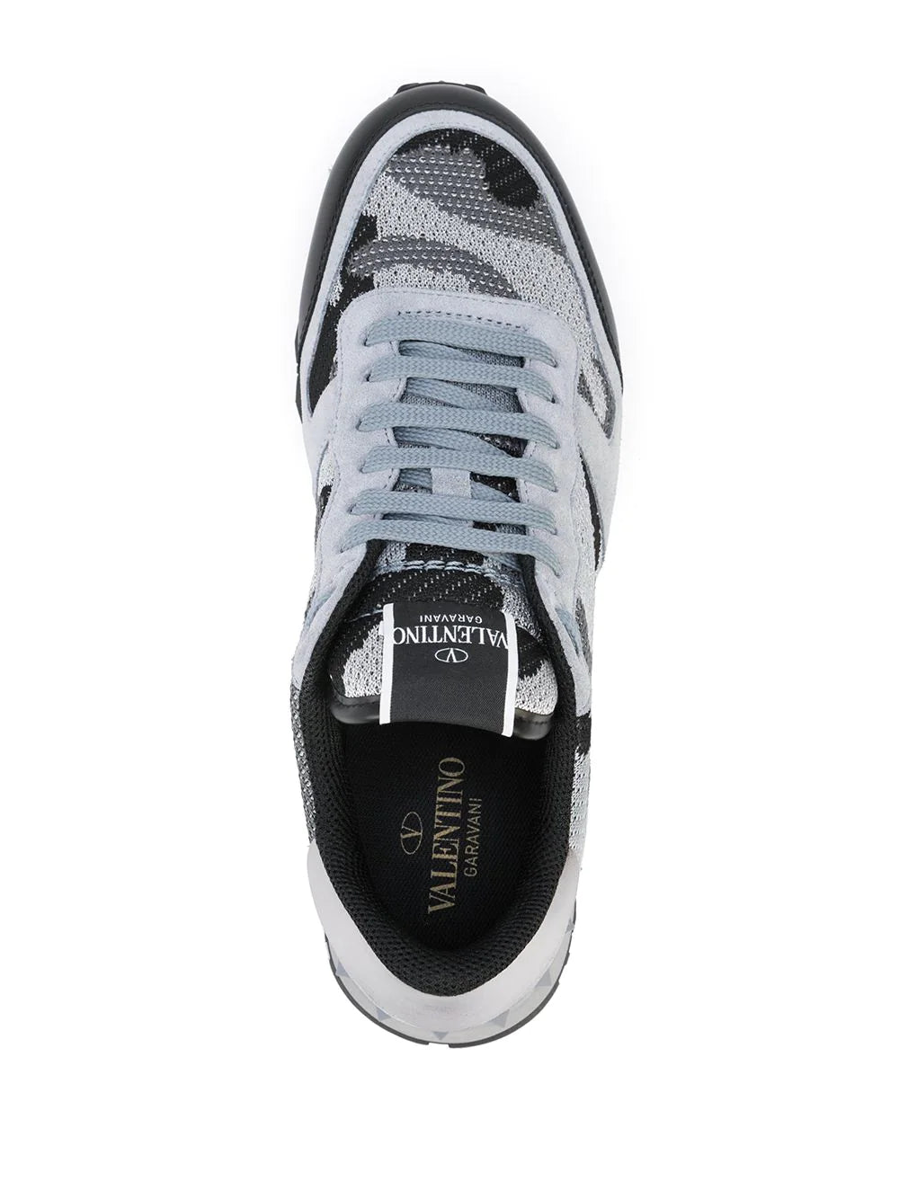 Valentino Garavani – Rockstud – Camouflage-Sneaker in Grau