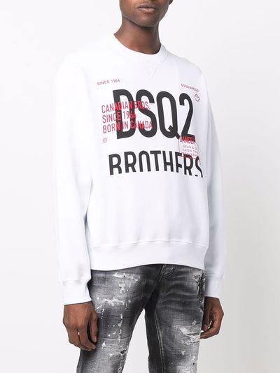 Dsquared2 DSQ2 Brothers Sweatshirt Weiß 