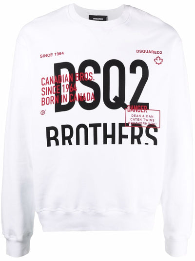 Dsquared2 DSQ2 Brothers Sweatshirt Weiß 