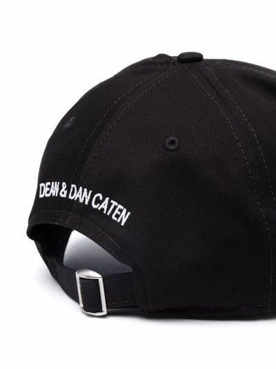 Dsquared2 – Be Icon – Kappe mit sechs Panelen und Klebeband in Schwarz und Gelb 