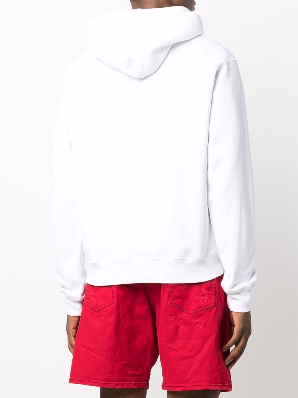 Dsquared2 Icon Spray Splatter Baumwoll-Hoodie Weiß 
