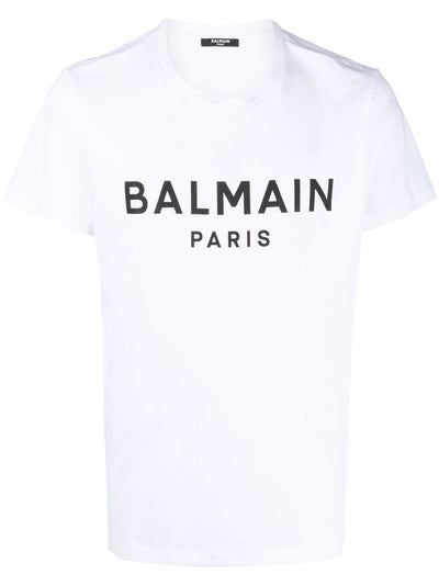 Weißes T-Shirt mit Balmain Paris-Logoprint