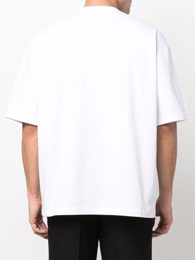 Balenciaga Paris Logo Baumwoll-T-Shirt Weiß 