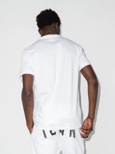 Dsquared2 – T-Shirt mit Spray-Icon-Print in Weiß 