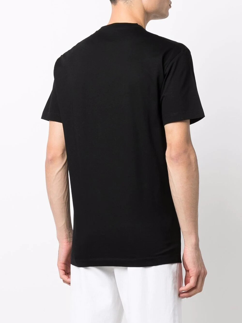 Dsquared2 – Schwarzes Baumwoll-T-Shirt mit Graffiti-Print