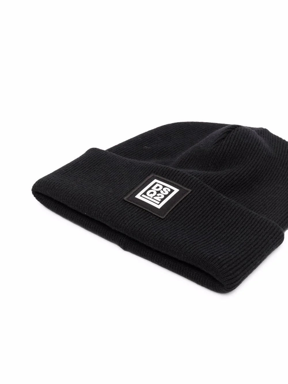 Dsquared2 Strickmütze mit Logo-Patch Schwarz