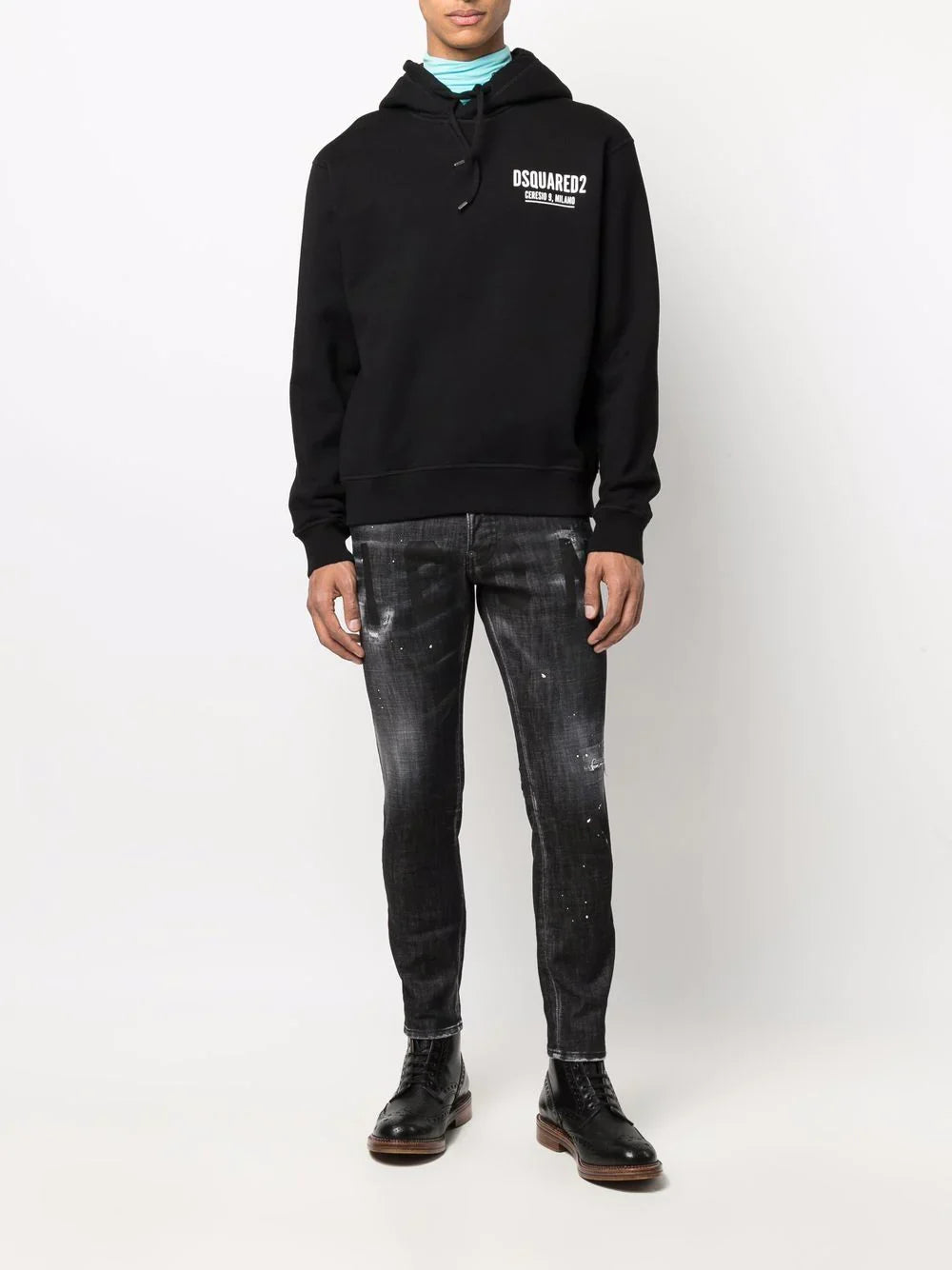 Dsquared2 Mini Logo Ceresio 9 Kapuzenpullover in Schwarz