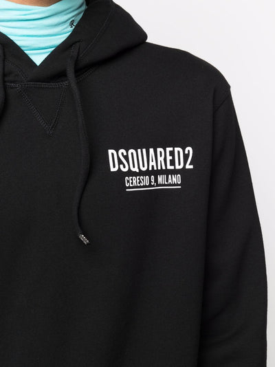 Dsquared2 Mini Logo Ceresio 9 Kapuzenpullover in Schwarz