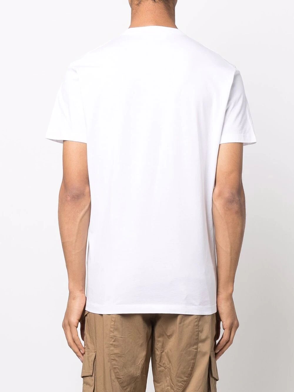 Dsquared2 Weißes Cool-Fit-T-Shirt mit Farbspritzern
