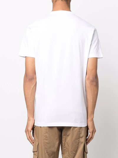 Dsquared2 Weißes Cool-Fit-T-Shirt mit Farbspritzern