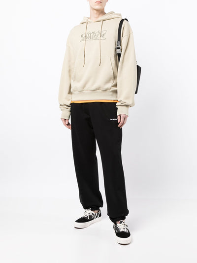 Off-White – Figur der Rede – Kapuzenpullover in Beige