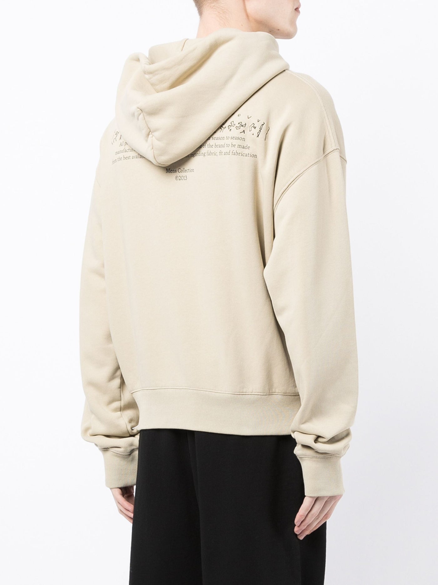 Off-White – Figur der Rede – Kapuzenpullover in Beige