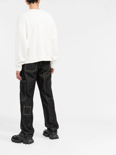 Palm Angels – Sweatshirt mit Rundhalsausschnitt und Bärenmotiv in Weiß