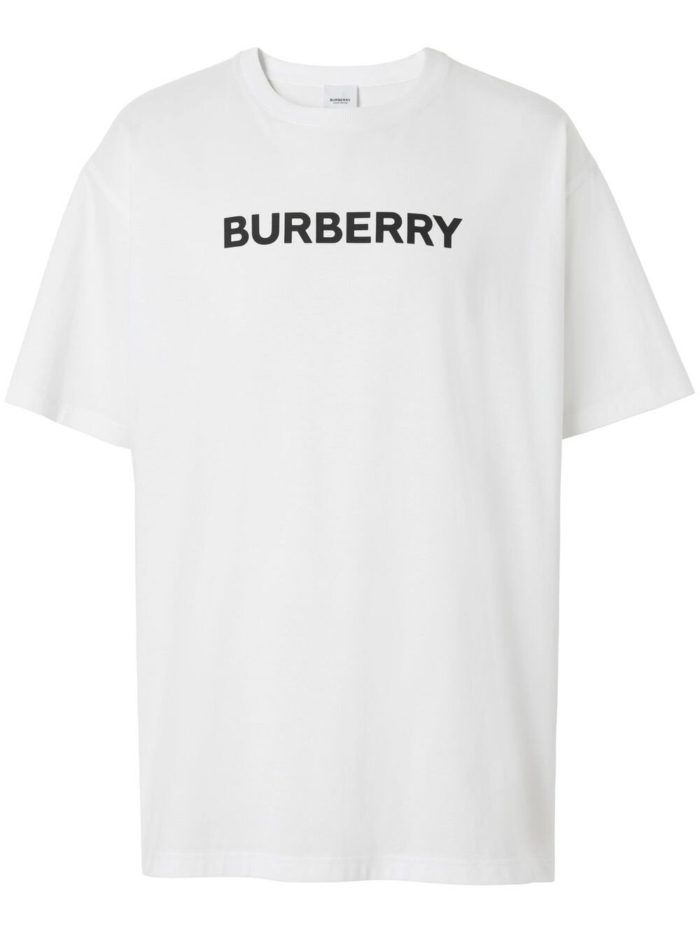 Burberry – Harriston – Weißes T-Shirt mit Logo-Aufdruck