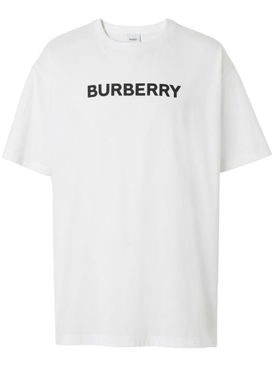 Burberry – Harriston – Weißes T-Shirt mit Logo-Aufdruck