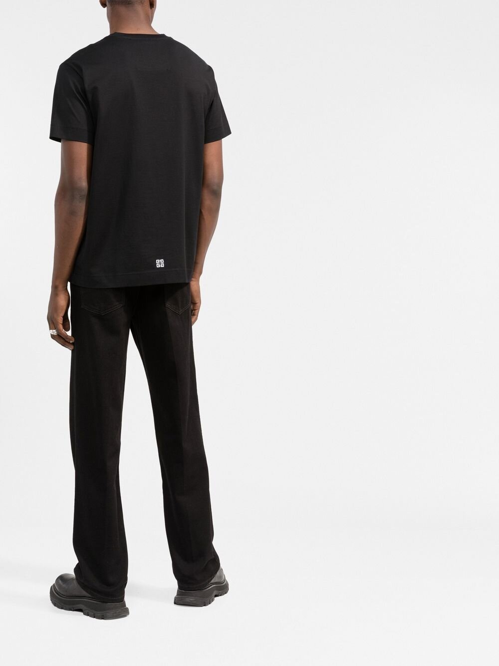 Givenchy College T-Shirt mit Logo-Stickerei Schwarz