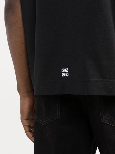 Givenchy College T-Shirt mit Logo-Stickerei Schwarz