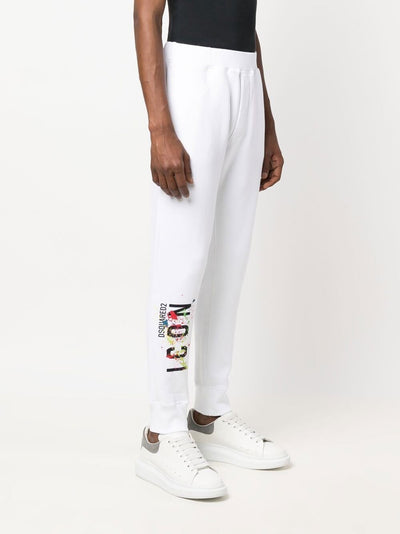 Dsquared2 Icon Splat Jogginghose Weiß