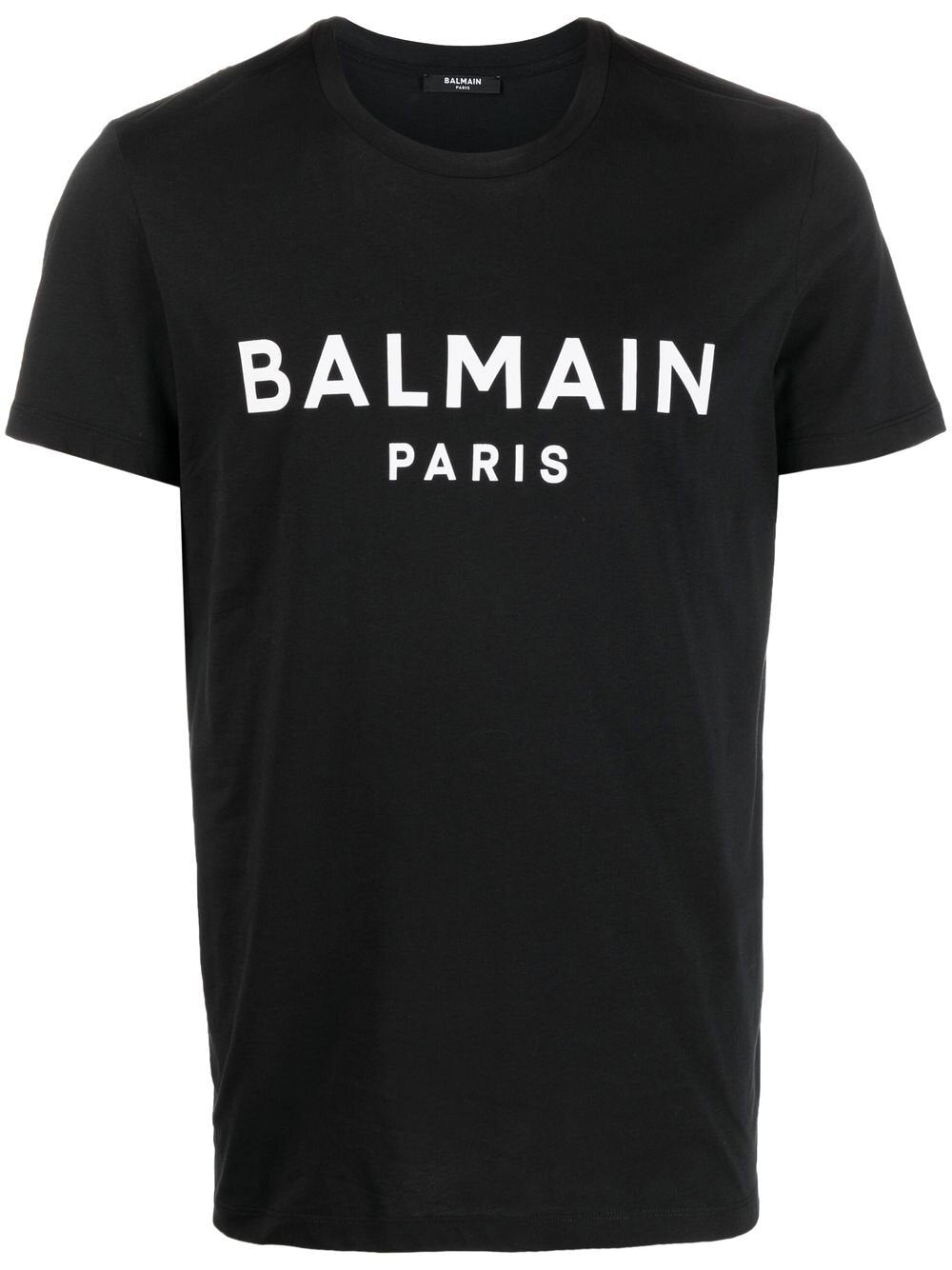 Schwarzes T-Shirt mit Balmain Paris-Logoprint 