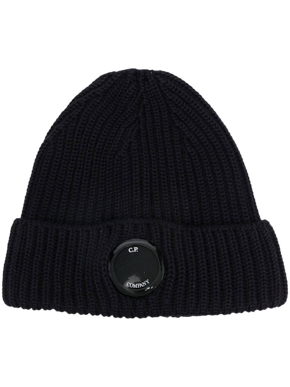 CP Company – Beanie aus extrafeiner Merinowolle in Total Eclipse Blue 