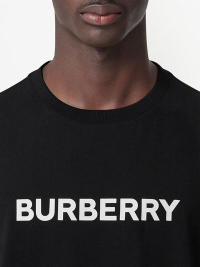 Burberry – Harriston – Schwarzes T-Shirt mit Logo-Aufdruck