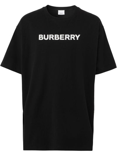 Burberry – Harriston – Schwarzes T-Shirt mit Logo-Aufdruck