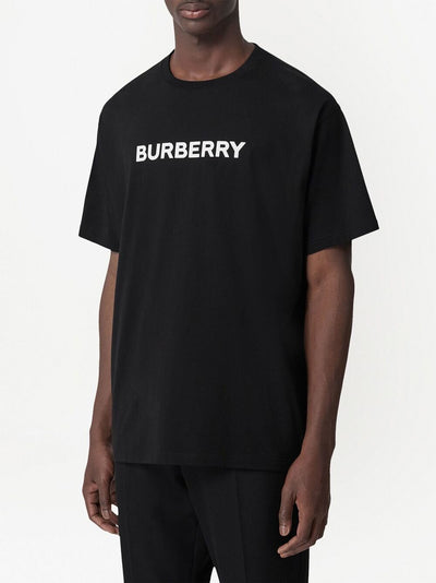 Burberry – Harriston – Schwarzes T-Shirt mit Logo-Aufdruck
